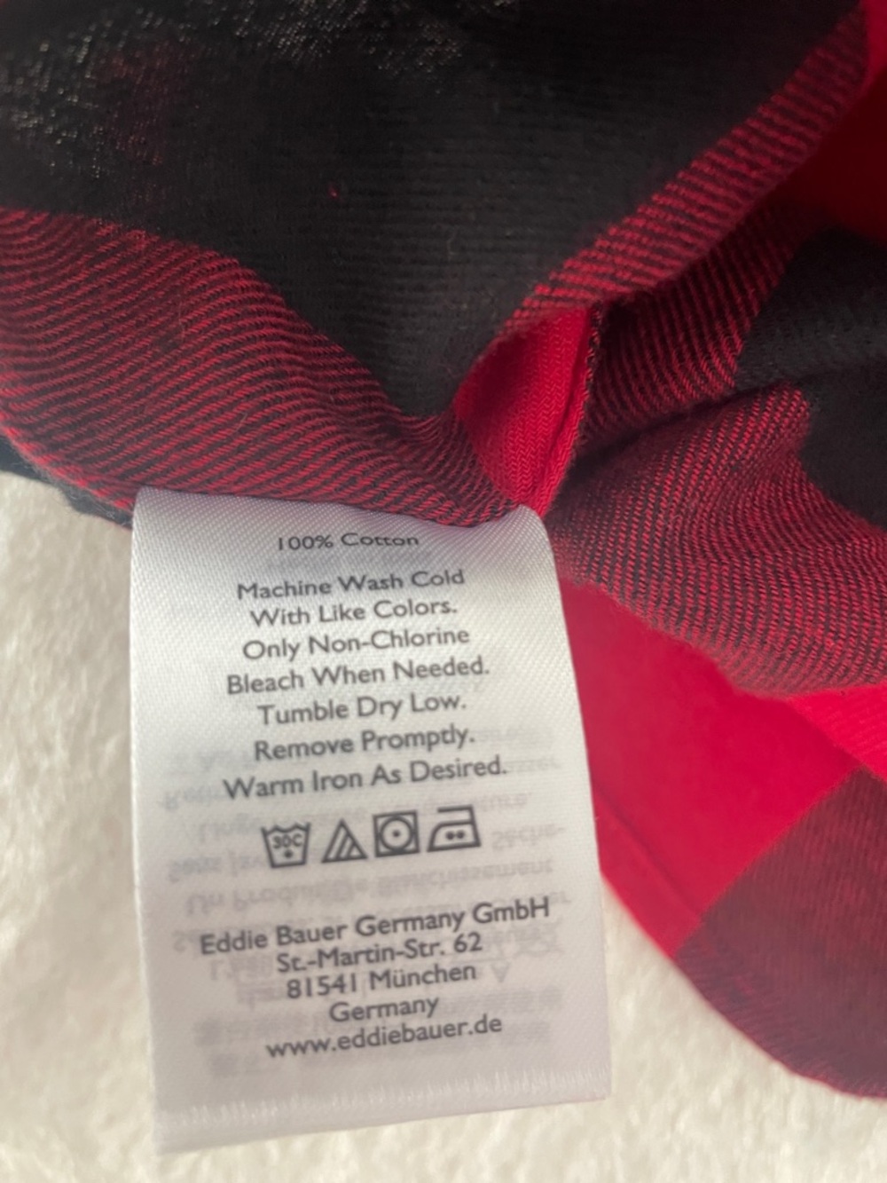 Eddie Bauer Red and Black Plaid Button-Up Shirt - Picture 8 of 8